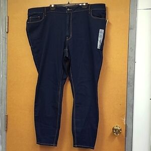 Old Navy Dark Wash Mid Rise Rockstar Super Skinny Jeans